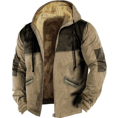 Warme Winterjacke mit Kapuze für Männer