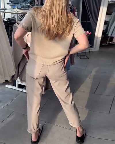 Pullover lässig schmal Rundhals vielseitig