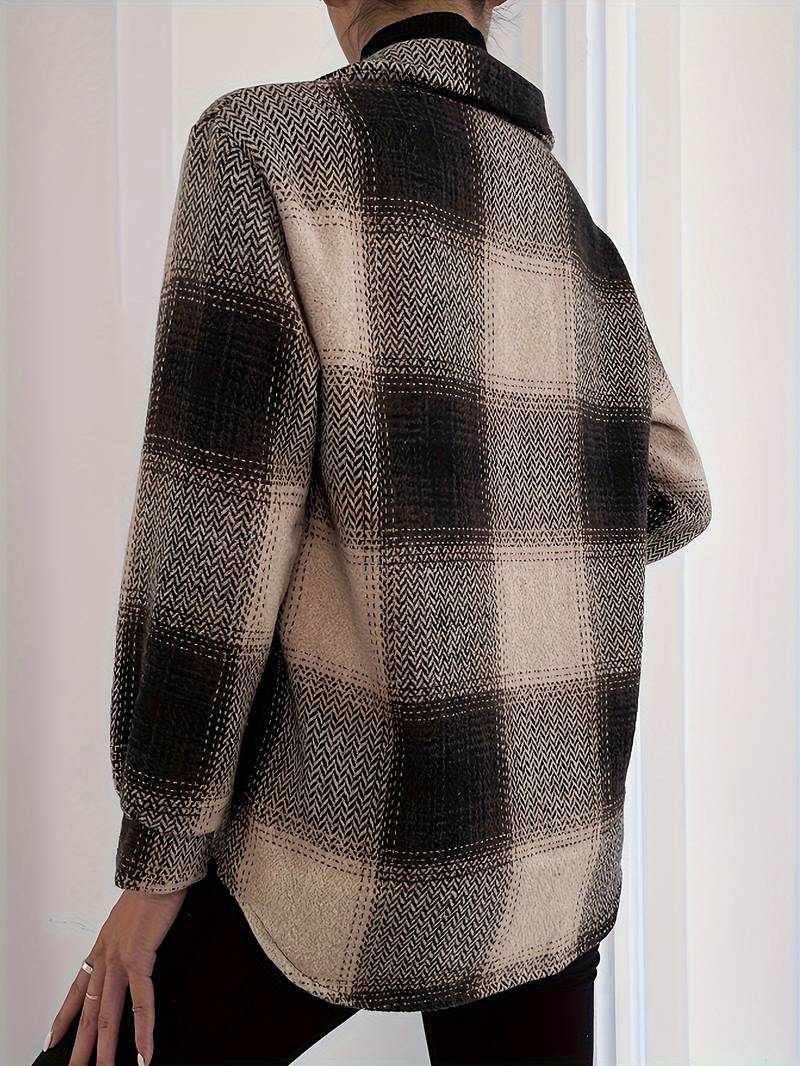 Stylischer Karierte Jacke für Damen
