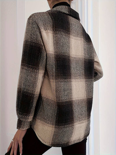 Stylischer Karierte Jacke für Damen