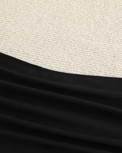 Badebekleidung Unterteil Plissiert Einfarbig Hohe Taille