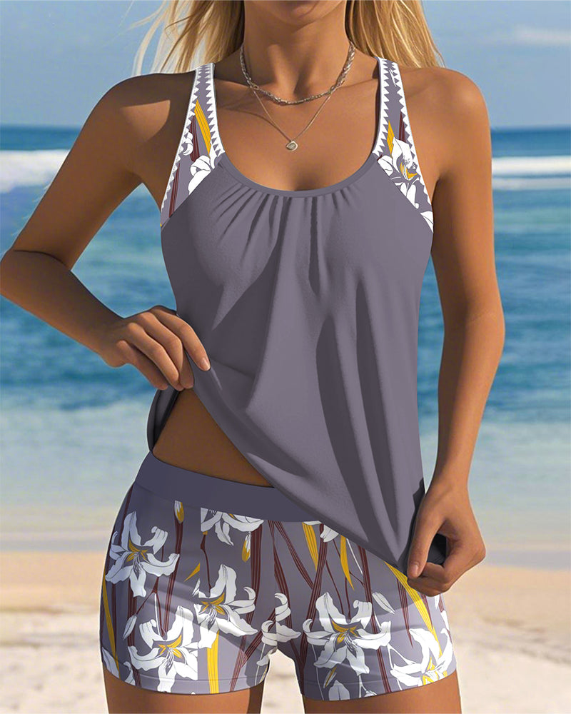 Badehose Kontrastdruck Boxer