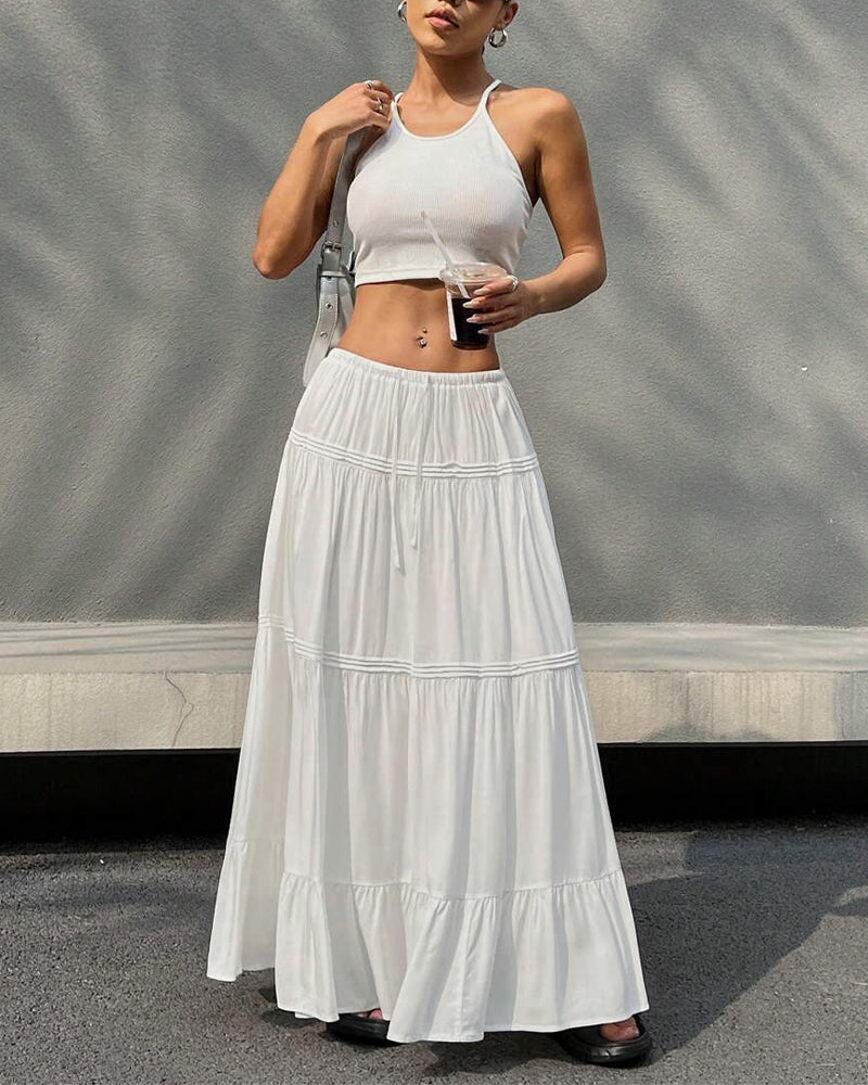 Rock Schleife Drapiert Plissiert Schwingend