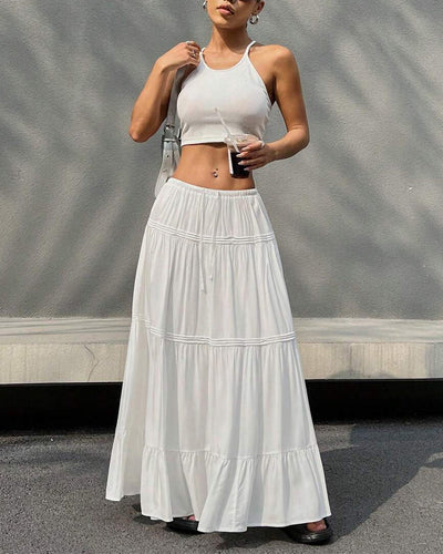 Rock Schleife Drapiert Plissiert Schwingend