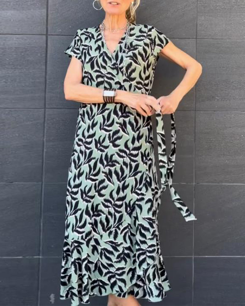 Kleid Bedruckt Mode Elegant