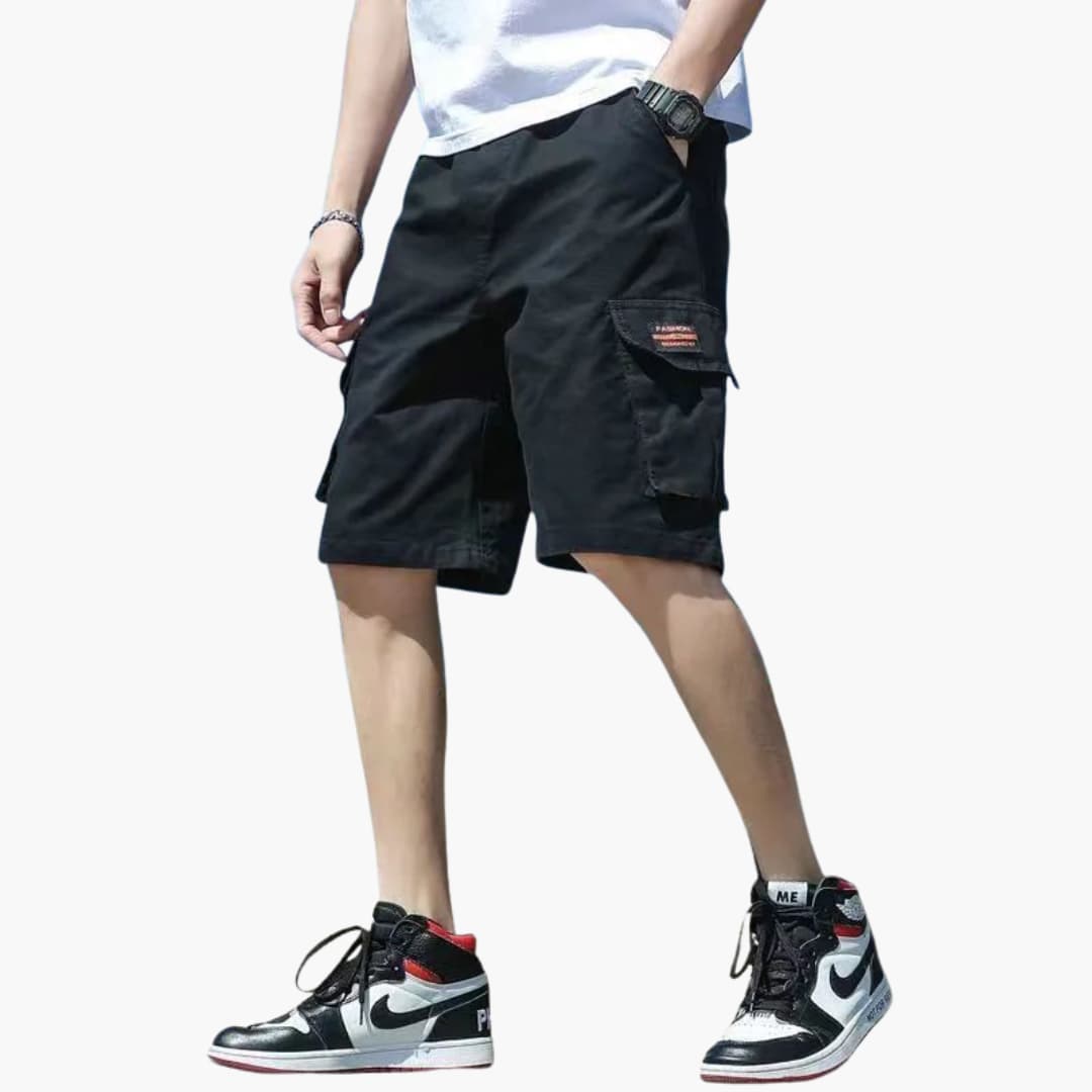 Herren Sommer Cargo Shorts mit Taschen und Reißverschluss