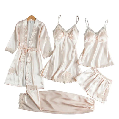 Audrey - 5 Teiliges Satin Set