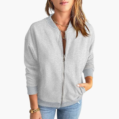 Bomber Übergangsjacke mit Reißverschluss für Damen
