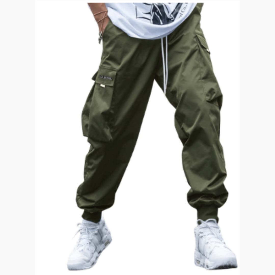 Herren-Cargo-Joggerhose mit Kordelzug und elastischen Bündchen