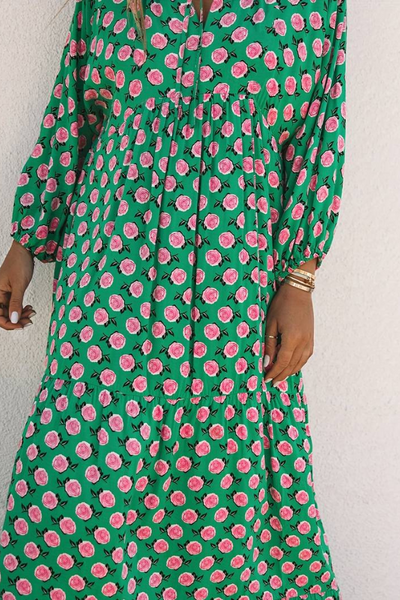 VANESSA | MAXI-KLEID LANG MIT DRUCK