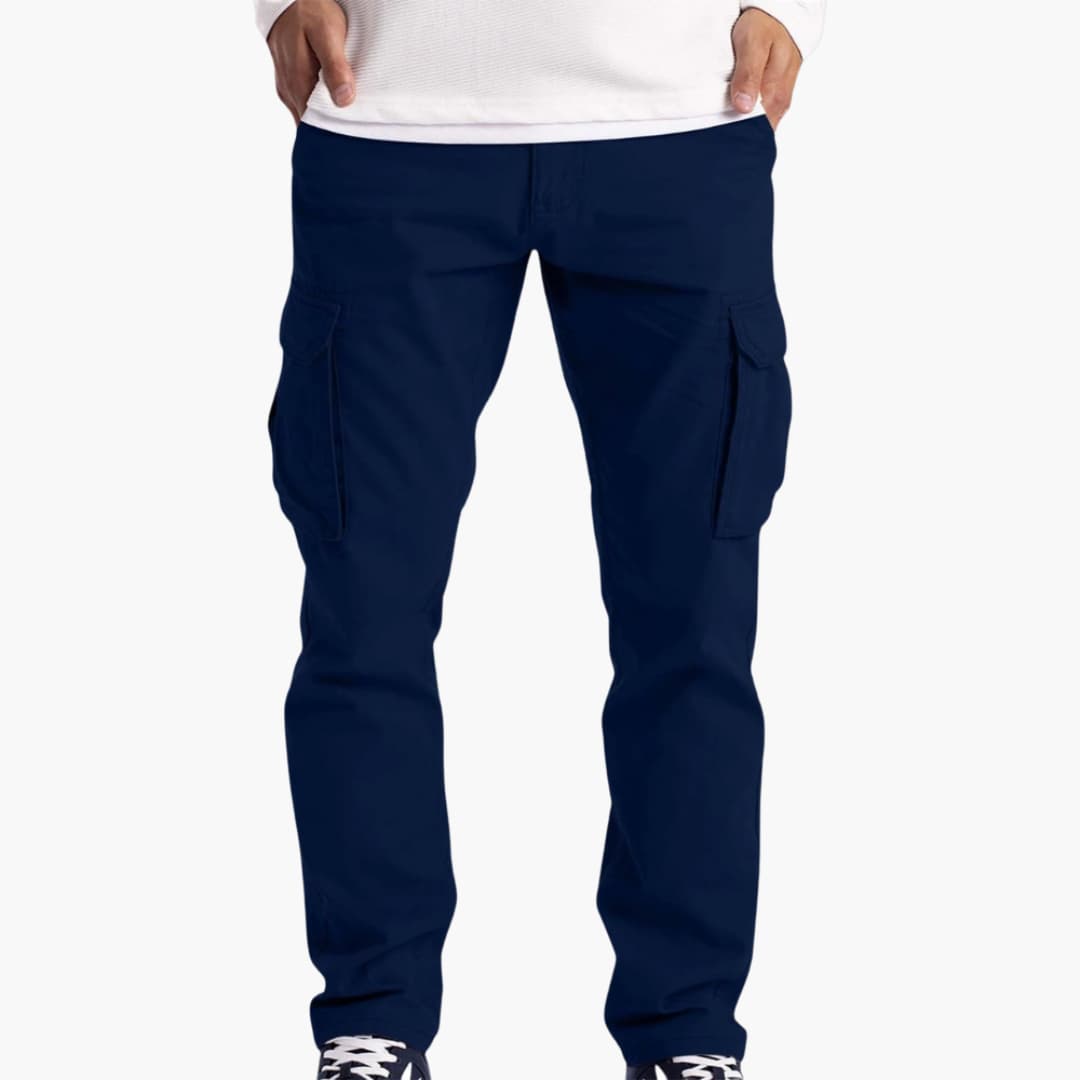 Herren Sommer Cargohose mit Taschen und verstellbarem Bund