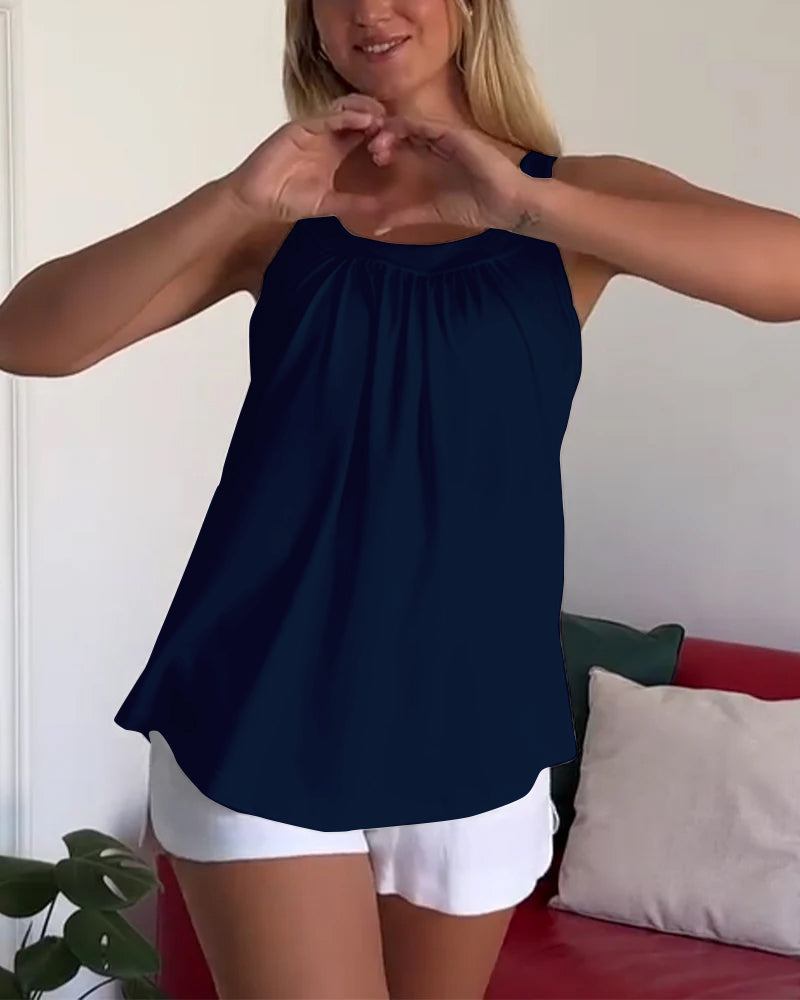 Top trägerlos plissiert einfarbig