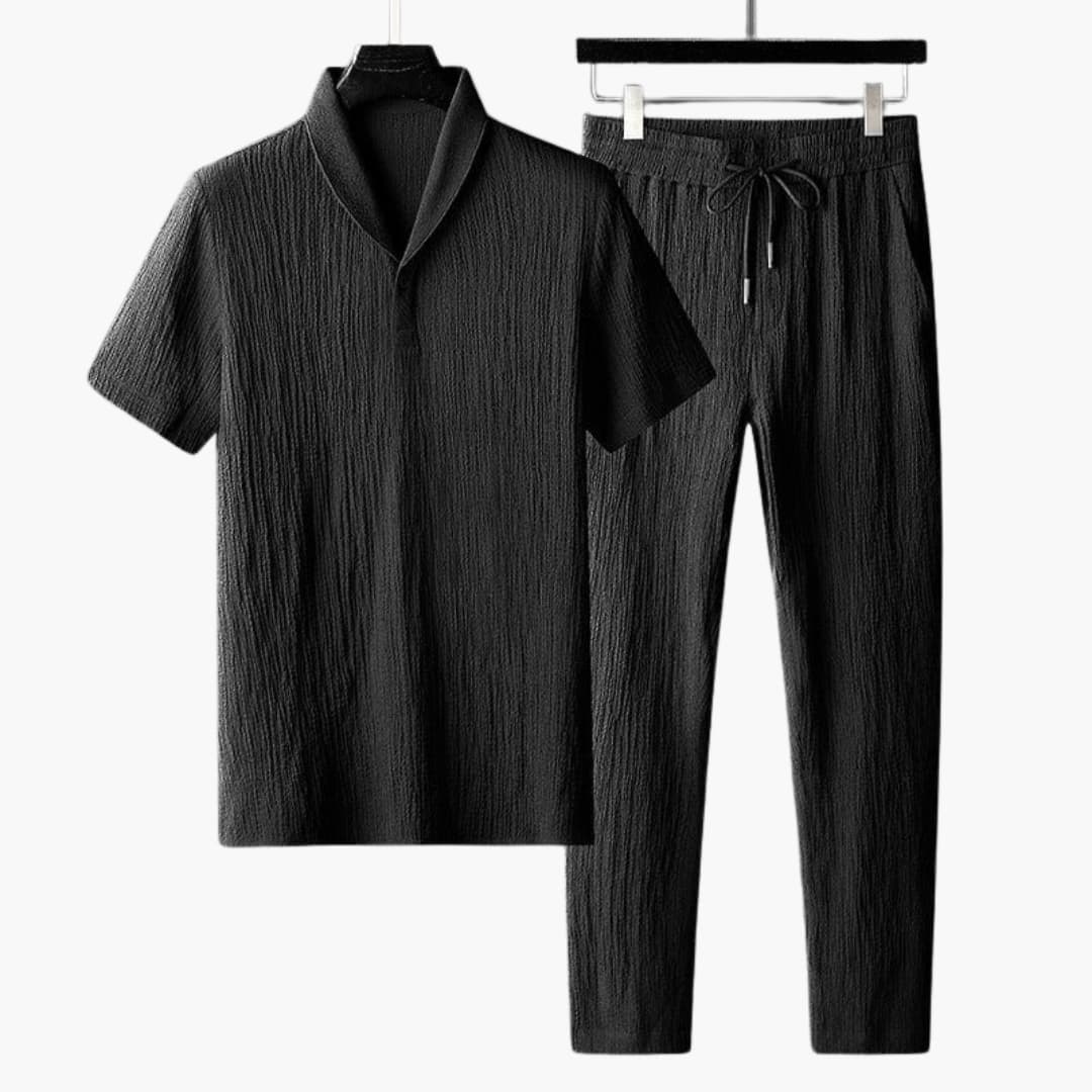 Herren Zweiteiler mit Langarmshirt und Hose für Frühjahr Herbst