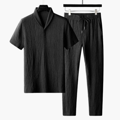 Herren Zweiteiler mit Langarmshirt und Hose für Frühjahr Herbst