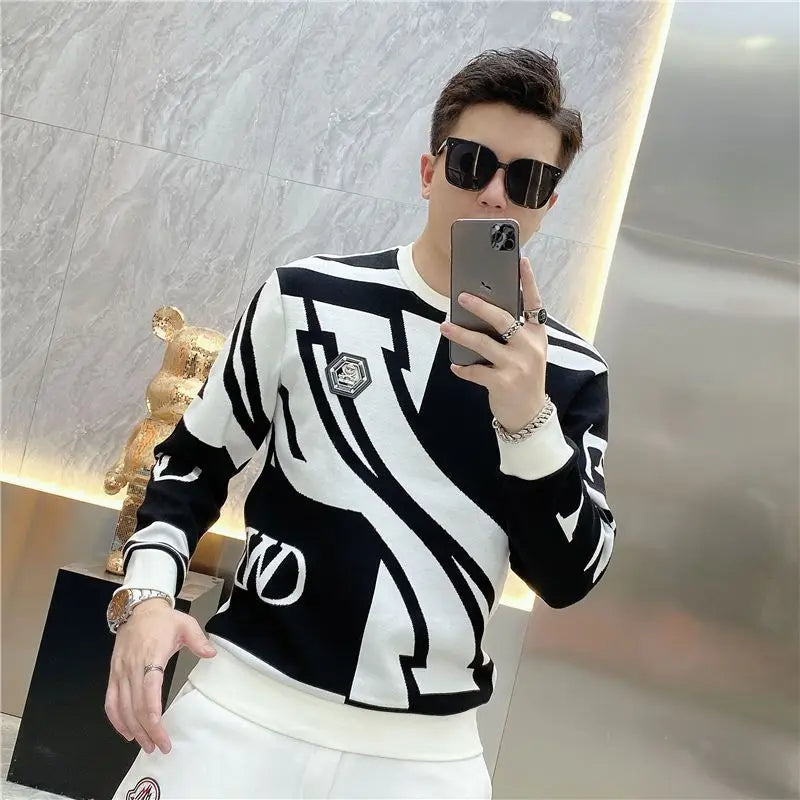 Schlichter Eleganter Winterpullover für Herren