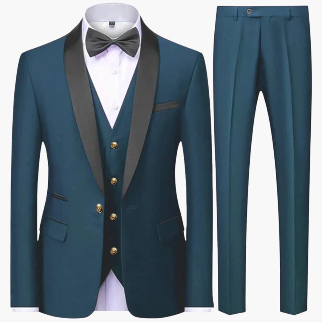 Herren Slim Fit Anzug dreiteilig für formelle Anlässe ganzjährig