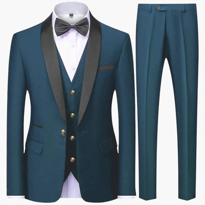 Herren Slim Fit Anzug dreiteilig für formelle Anlässe ganzjährig
