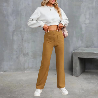 UNNA - ELASTISCHE FREIZEITHOSE MIT HOHEM BUND