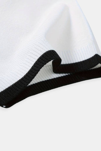 Klassisches Poloshirt mit Reißverschluss und Kontrastdetails