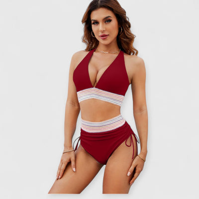 Raven | Bauchfreies Bikini-Set mit hoher Taille