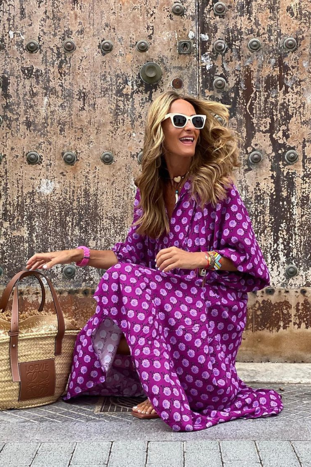 VANESSA | MAXI-KLEID LANG MIT DRUCK