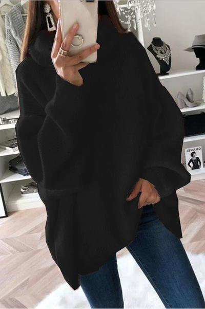 Modisch Rollkragen-Pullover Kleid für Damen