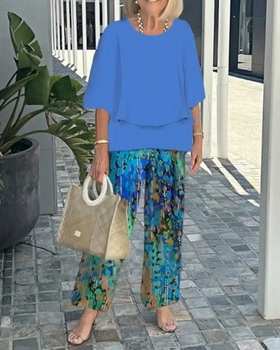 Set bedruckt modisch Pendler-Zweiteiler