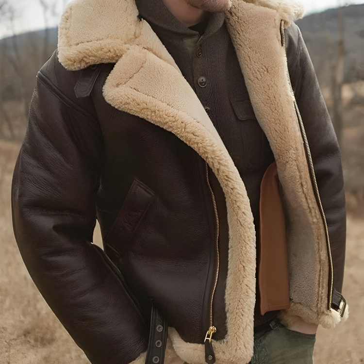Leder Winterjacke für Herren
