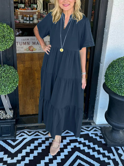 MARJOEIN - MIDIKLEID MIT KURZEN ÄRMELN