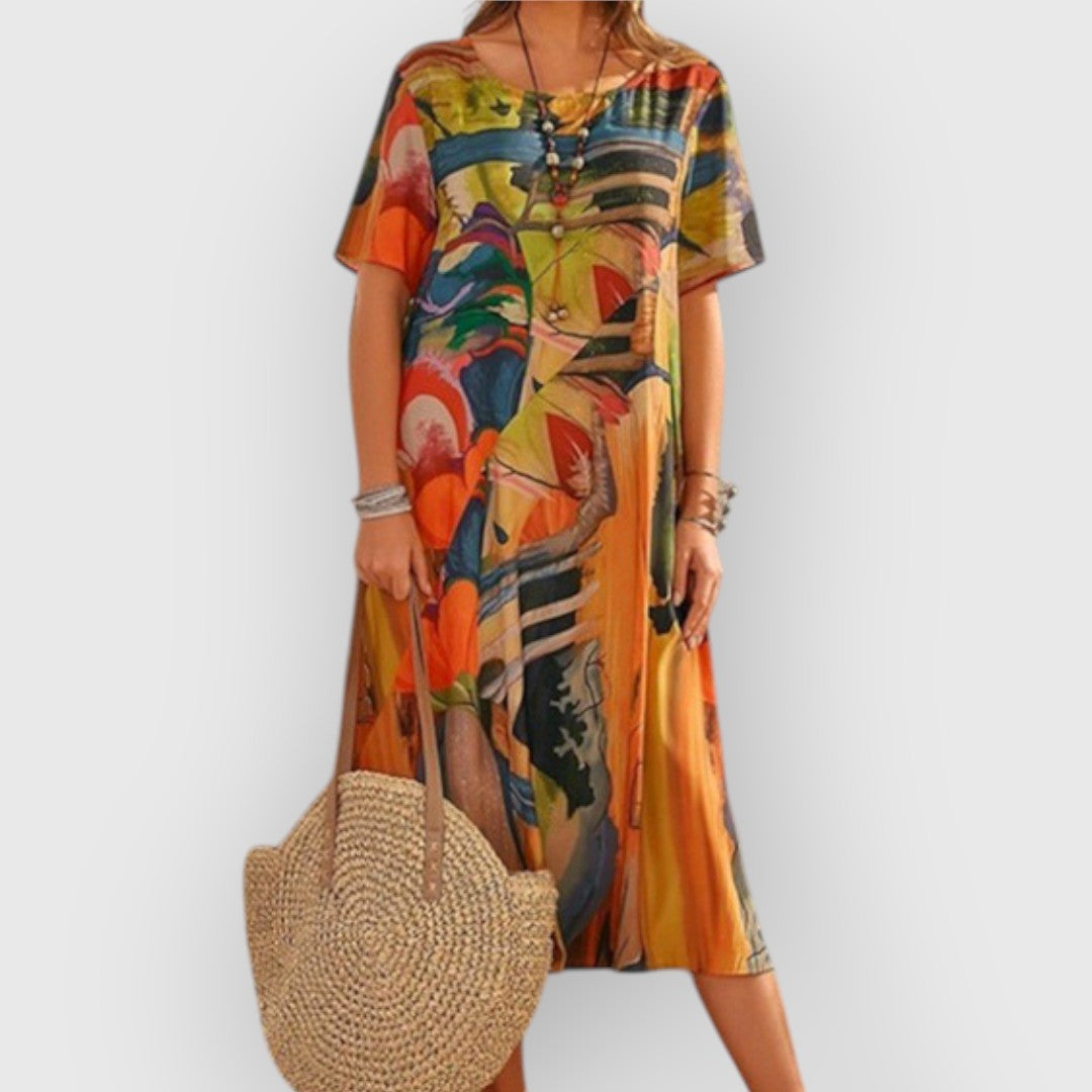 Blanca | ELEGANT ABSTRAKTES KLEID