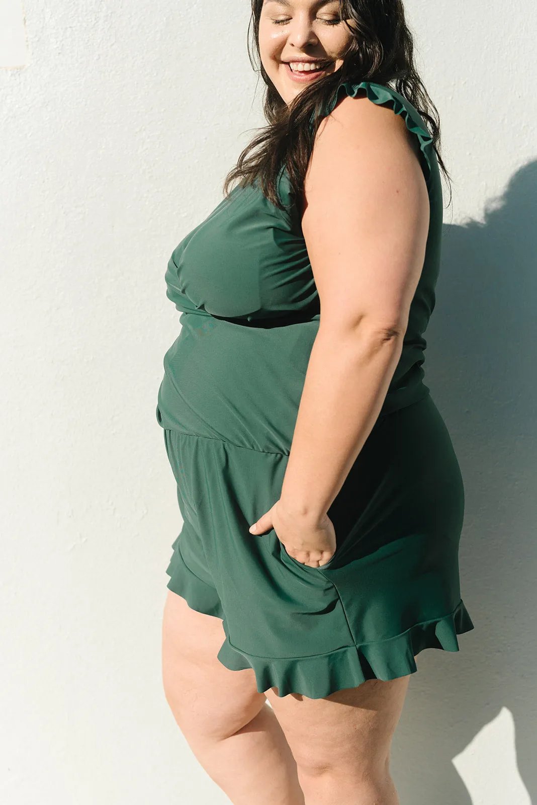 Agnieszka – Badeanzug mit Rüschen und Bruststütze