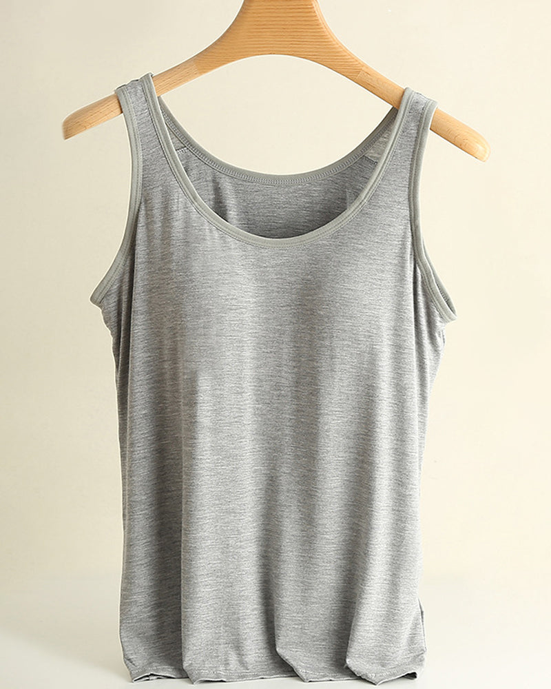 Camisole Top Einteilig Einfarbig Unterziehteil