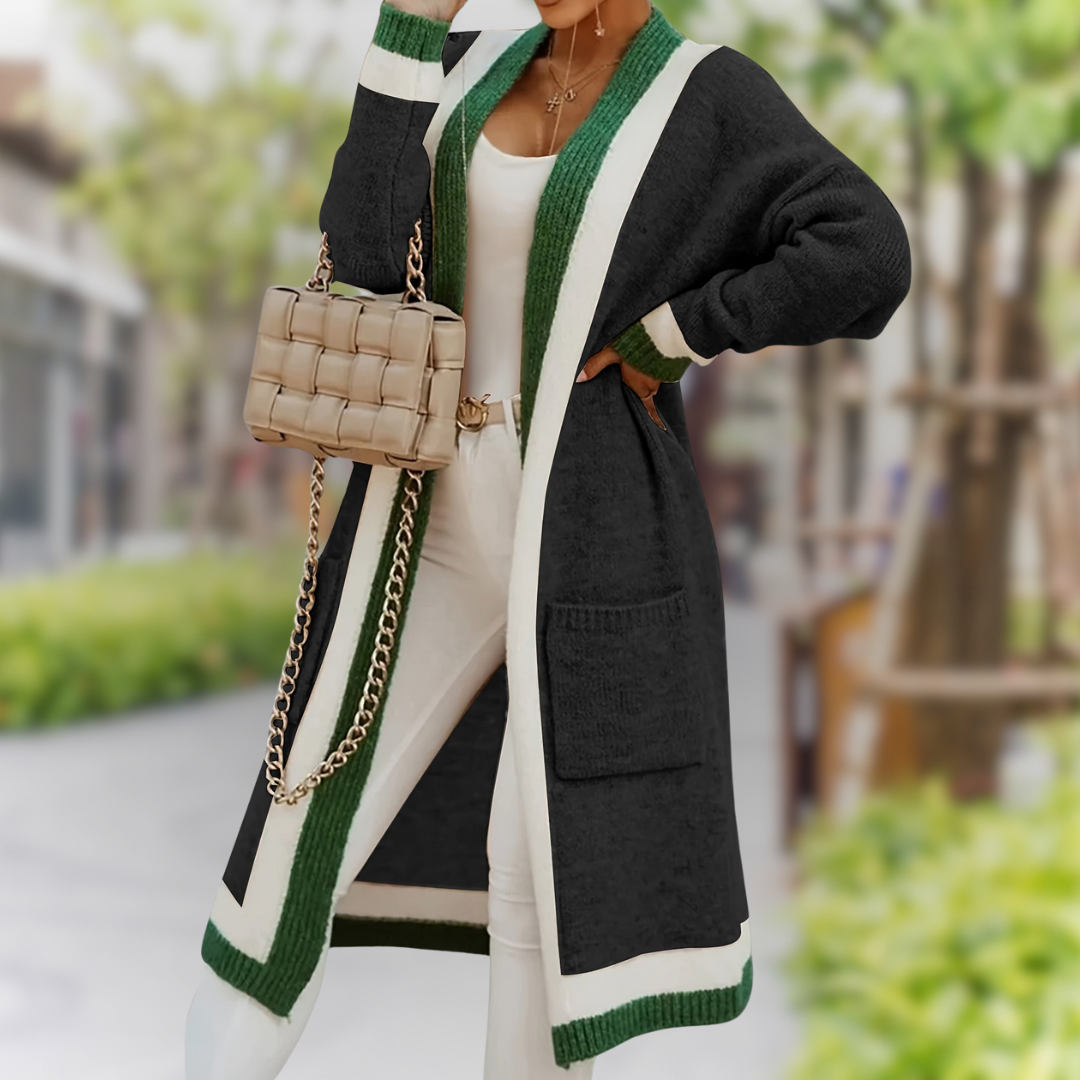 Modische Lange Strickjacke für Damen