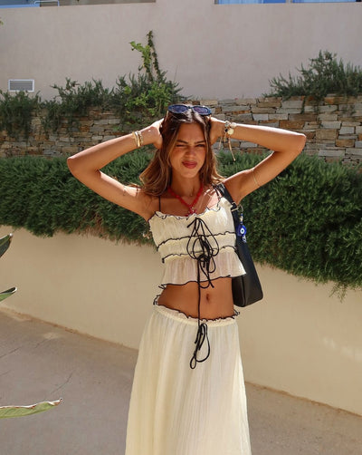 Sofia | Boho Zweiteiliges Set mit Rüschen & Maxi-Rock