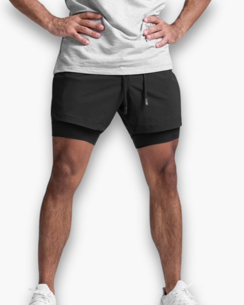 Herren Atmungsaktive Fitness-Shorts | Flexible Kurze Hosen Herren
