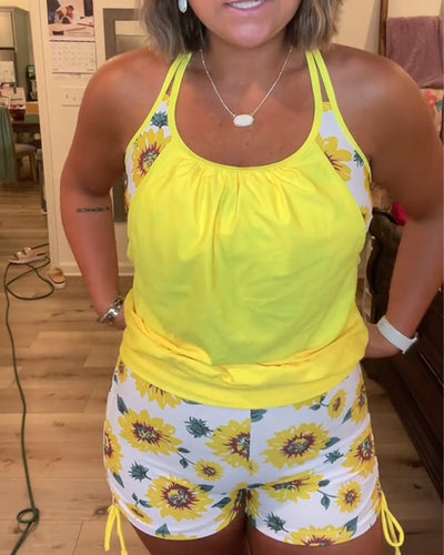 Badeanzug Ärmellose Weste Druck