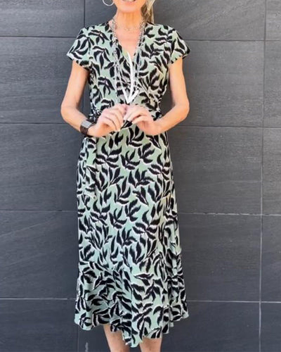 Kleid Bedruckt Mode Elegant