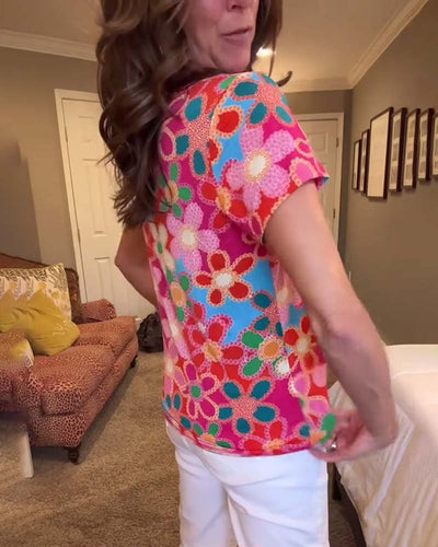 T-Shirt Slim Fit Kurzarm Bedruckt