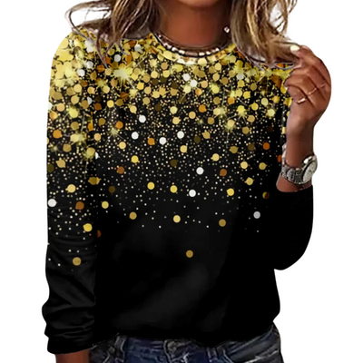 Ausgefallener Glitzer-Winterpullover für Frauen