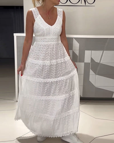 Kleid französisch einfarbig ärmellos