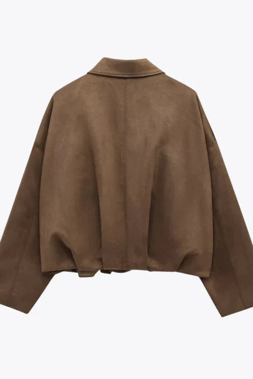 LUMIÈRE | FAUX SUÈDE BOMBERJACKE