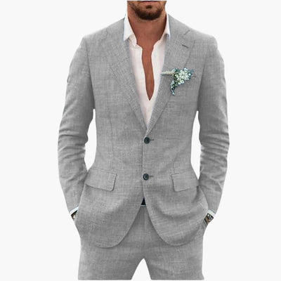 Herren Sommeranzug mit Revers und langen Ärmeln