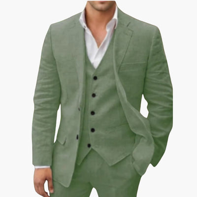 Herren Sommeranzug dreiteilig mit Weste Jacke und Hose