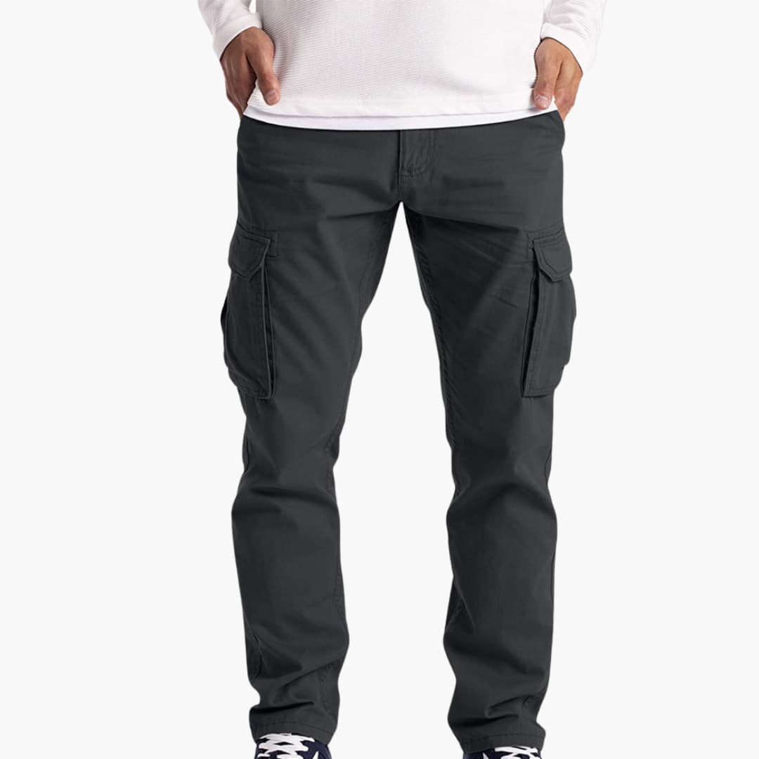 Herren Sommer Cargohose mit Taschen und verstellbarem Bund