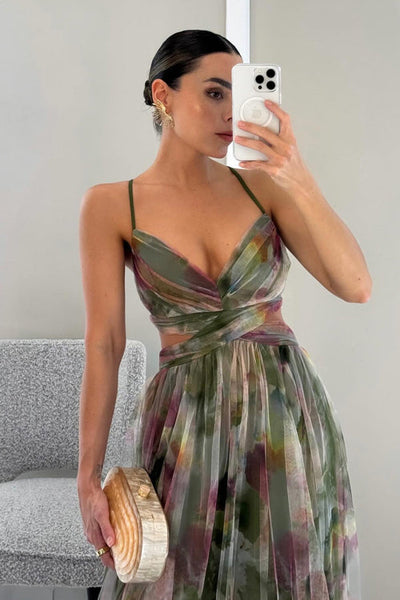 Heidi-Mode | Enchant My Love Print Maxi Kleid