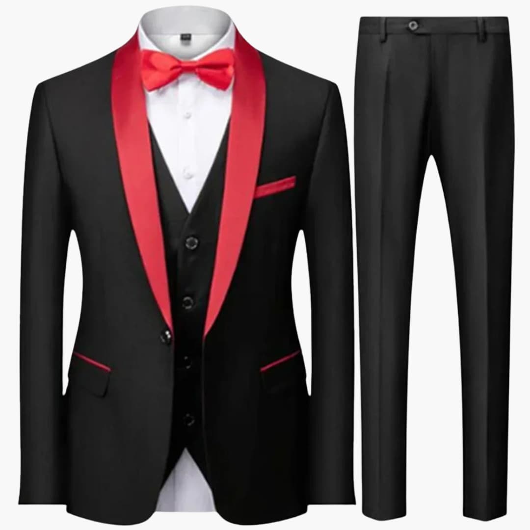 Herren Slim Fit Anzug dreiteilig für formelle Anlässe ganzjährig