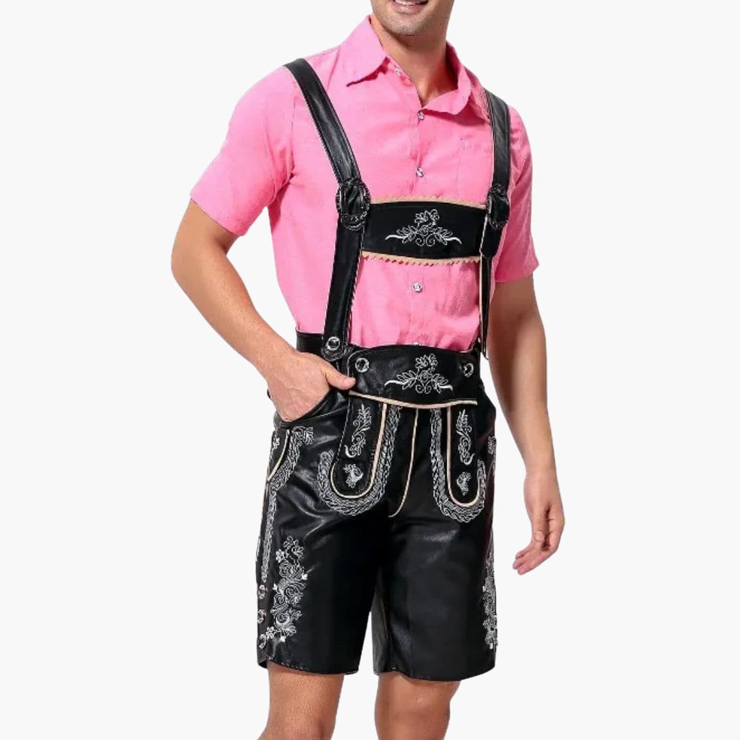 Bestickte Trachten Lederhose für Herren - Oktoberfest 2025