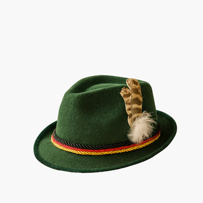 Bayerischer Filz hut mit Feder für Herren - Oktoberfest 2025