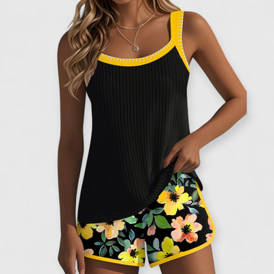 Isabelle | Bequemer Tankini mit Blumenmuster