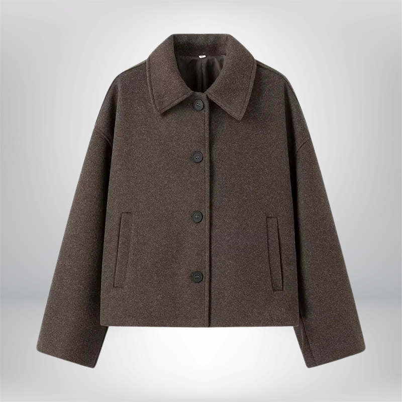 Damen Übergangsjacke Kurz Mantel | Oversized Elegant
